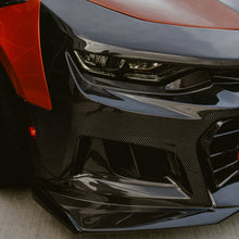Load image into Gallery viewer, 2019-2025 Chevy Camaro SS RS LT Black Panther ZL1 1LE 1PC Full Gloss Carbon Fiber Track Package Front Bumper Conversion for RS Headlights
