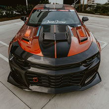 Load image into Gallery viewer, 2019-2025 Chevy Camaro SS RS LT Black Panther ZL1 1LE 1PC Full Gloss Carbon Fiber Track Package Front Bumper Conversion for RS Headlights