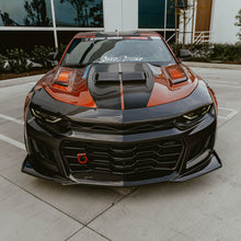 Load image into Gallery viewer, 2019-2025 Chevy Camaro SS RS LT Black Panther ZL1 1LE 1PC Full Gloss Carbon Fiber Track Package Front Bumper Conversion for RS Headlights