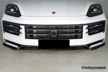 Load image into Gallery viewer, 2024-2025 Porsche 9Y0.2 Cayenne S &amp; E-Hybrid &amp; Coupe OEM Style Dry Carbon Fiber Front Lip - Carbonado
