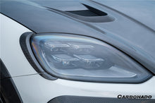 Load image into Gallery viewer, 2024-2025 Porsche 9Y0.2 Cayenne S    Coupe    E-Hybrid MSY Style Dry Carbon Fiber Headlight Eyelid Eyebrow Cover