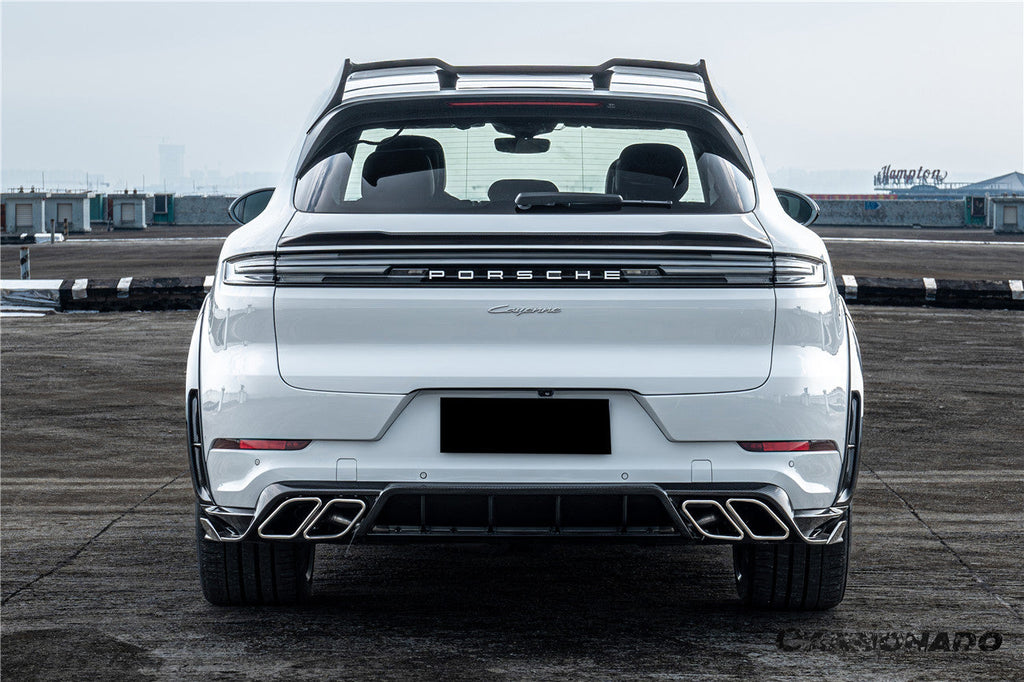 2018-2025 Porsche 9Y0 Cayenne    S    Coupe    E-Hybrid MSY Style Dry Carbon Fiber Rear Lip Diffuser