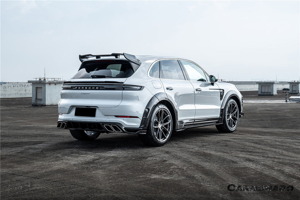 2018-2025 Porsche 9Y0 Cayenne    S    Coupe    E-Hybrid MSY Style Dry Carbon Fiber Rear Lip Diffuser