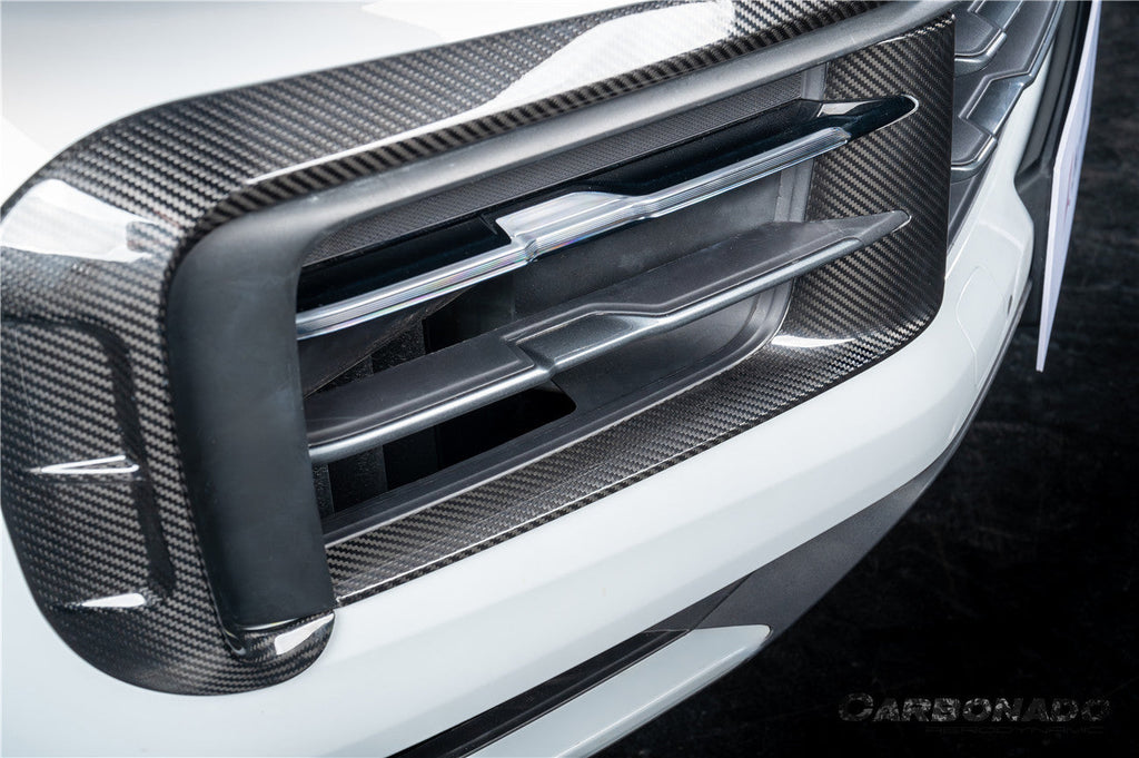 2024-2025 Porsche 9Y0.2 Cayenne S   Coupe    E-Hybrid MSY Style Dry Carbon Fiber Front Bumper Vent Trims