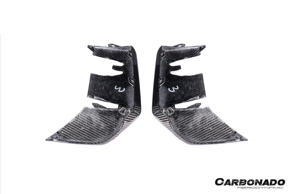 2024-2025 Porsche 9Y0.2 Turbo GT OEM Style Dry Carbon Fiber Front Bumper Side Vent Cove