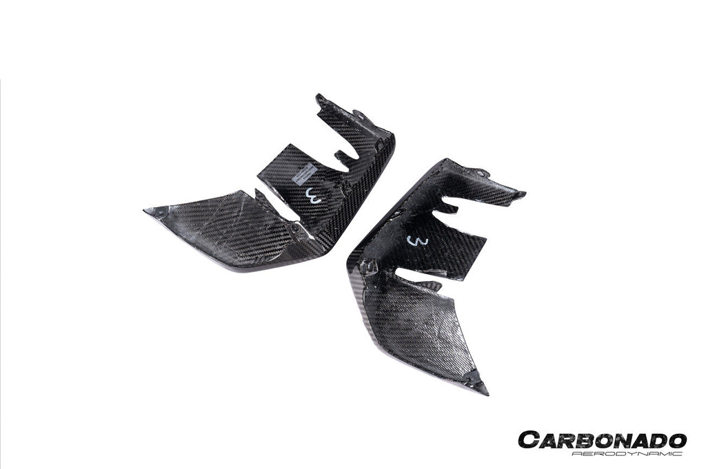 2024-2025 Porsche 9Y0.2 Turbo GT OEM Style Dry Carbon Fiber Front Bumper Side Vent Cove