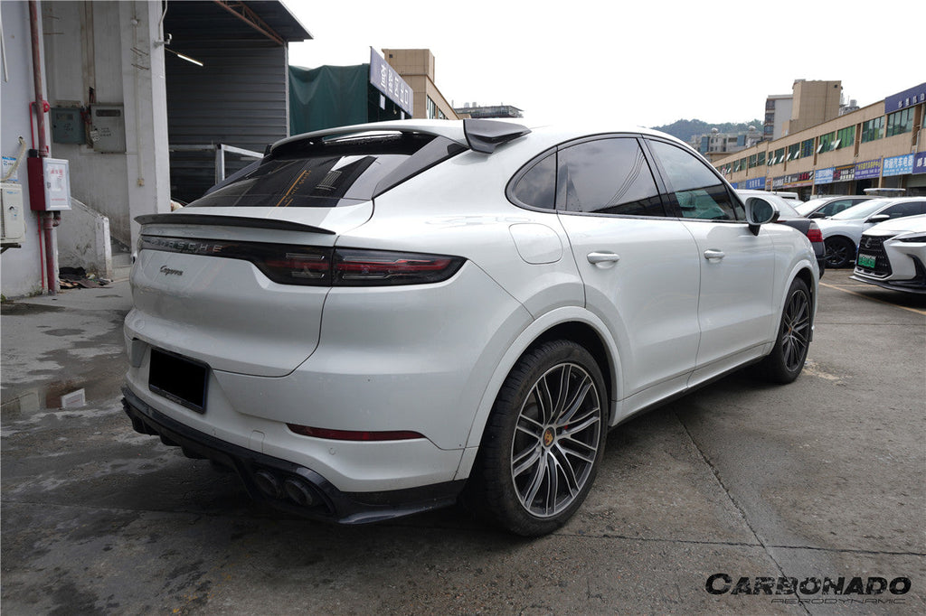 2018-2025 Porsche 9Y0 9YB Cayenne S   GTS  E-Hybrid Coupe Only KT Style Dry Carbon Fiber Roof Spoiler