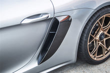 Load image into Gallery viewer, 2017-2023 Porsche 718 Cayman &amp; Boxster GT4 Style Dry Carbon Fiber Quarter Panel Side Scoops - Carbonado