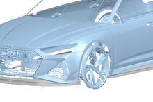 Load image into Gallery viewer, 2019-2024 Audi RS6 &amp; RS7 C8 AD Style Dry Carbon Fiber Front Bumper Canards - Carbonado
