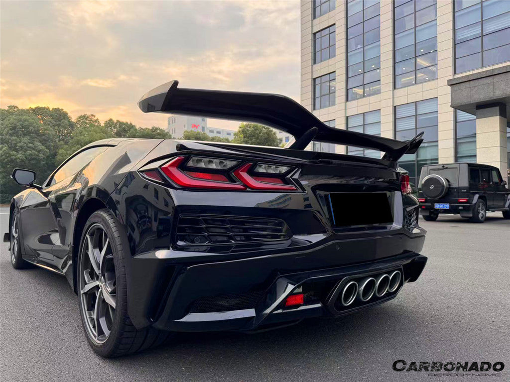 2020-2025 Corvette C8 Stingray Z06 Style DRY Carbon Fiber Trunk Spoiler Wing