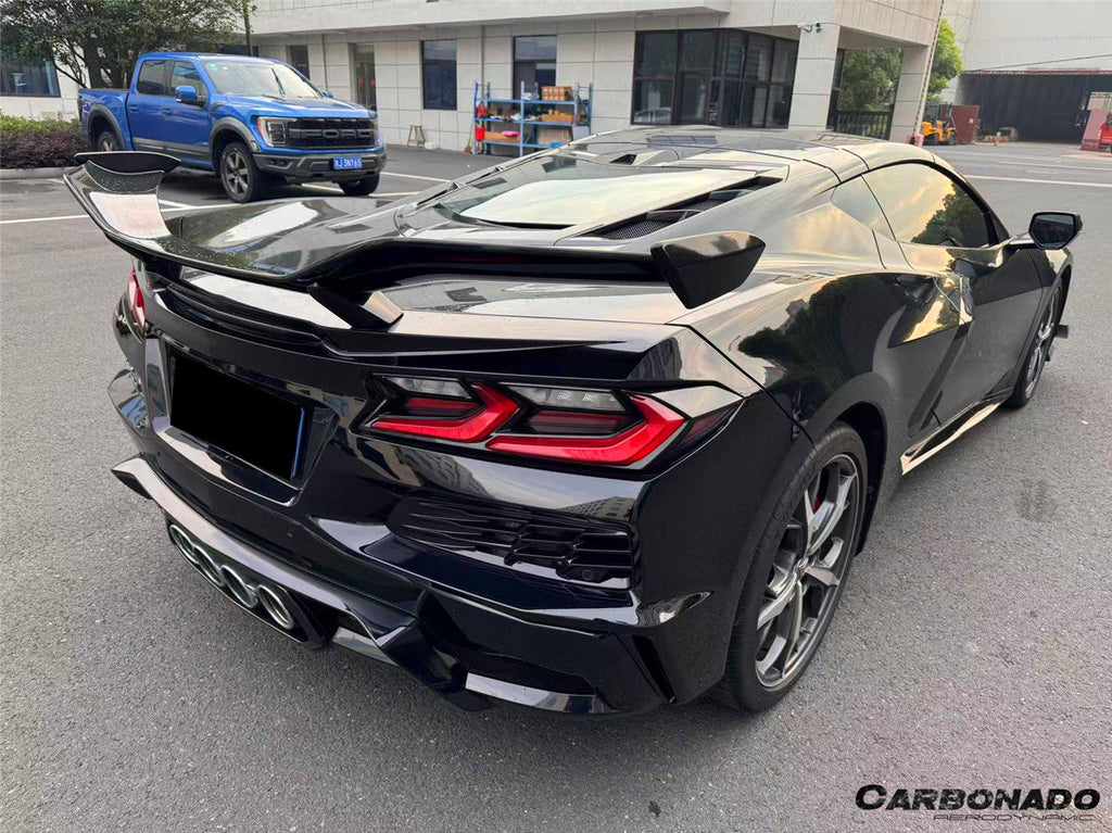 2020-2025 Corvette C8 Stingray Z06 Style DRY Carbon Fiber Trunk Spoiler Wing