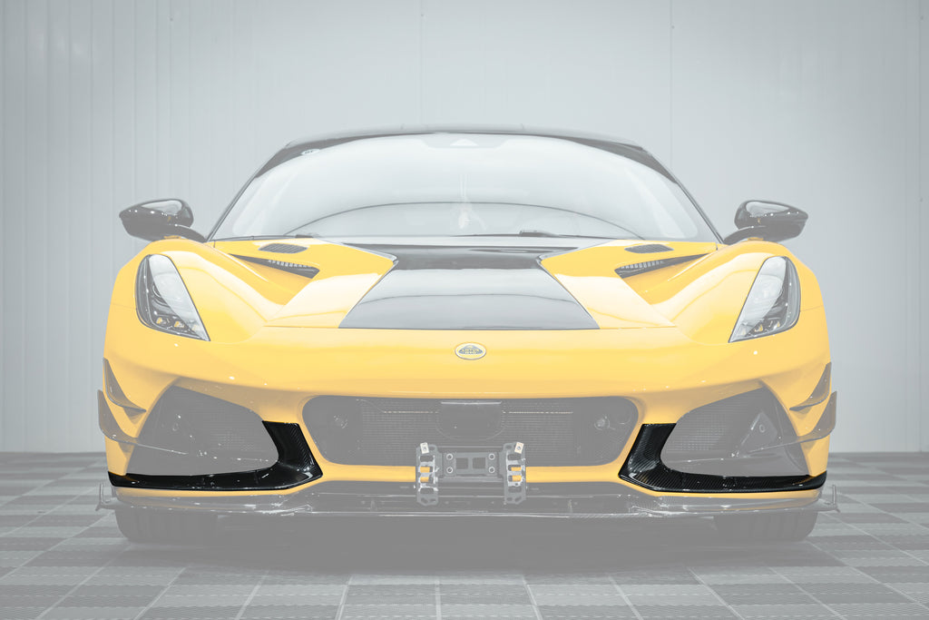 2021-2024 Lotus Emira NYO MNK Style Dry Carbon Fiber Front Bumper Side Splitter - Carbonado