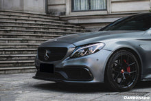 Load image into Gallery viewer, 2015-2021 Mercedes Benz W205 C63 S AMG Sedan Coupe Carbon Fiber Front Bumper Accessory Set (4pcs) - Carbonado
