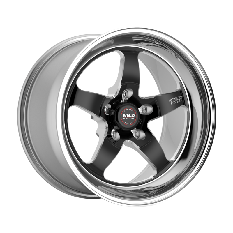 Weld S71 17x8 / 5x120.65 / 4.3 BS / 3.18 HB - Black Center - Polished Shell - Non-BL Wheel