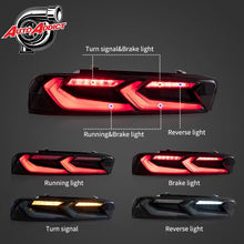 Load image into Gallery viewer, 2016-2018 CHEVY CAMARO UMBRA LED TAILLIGHTS GLOSS BLACK/SMOKE LENS