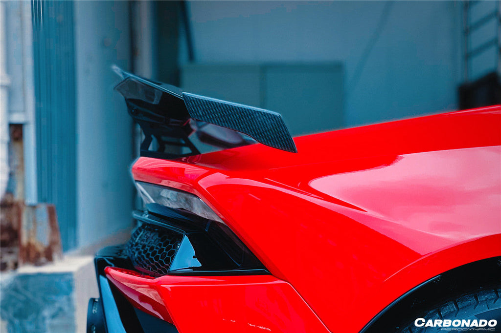 2015-2025 Lamborghini Huracan LP610  LP580  Evo  Tecnica MD Style Carbon Fiber Trunk Spoiler with Base