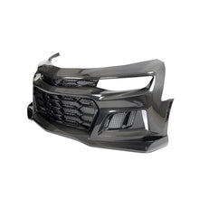 Load image into Gallery viewer, 2017-2025 Chevy Camaro ZL1 Black Panther 1PC Full Gloss Carbon Fiber Track Package Front Bumper Conversion