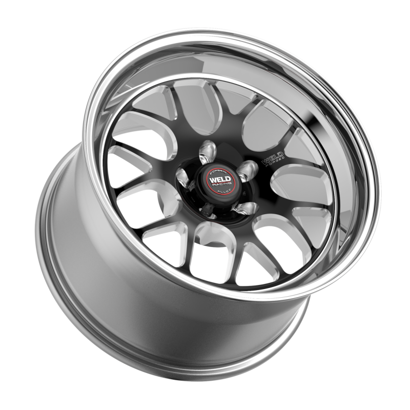 Weld S77 15x4 / 5x120.65 / 1.5 BS / 3.18 HB - Black Center - Polished Shell - Non-BL Wheel