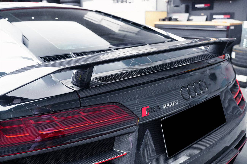 2016-2019 Audi R8 GEN2 V10 PLUS Coupe ONLY GT Style Carbon Fiber Trunk Wing w/ Base - Carbonado