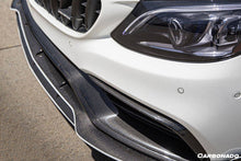 Load image into Gallery viewer, 2015-2021 Mercedes Benz W205 C63/S AMG Sedan/Coupe Carbon Fiber Front Bumper Canards - Carbonado Aero