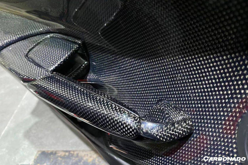 2015-2020 Ferrari 488 GTB Spyder OE Style Carbon Fiber Door Handle Interior - Carbonado Aero