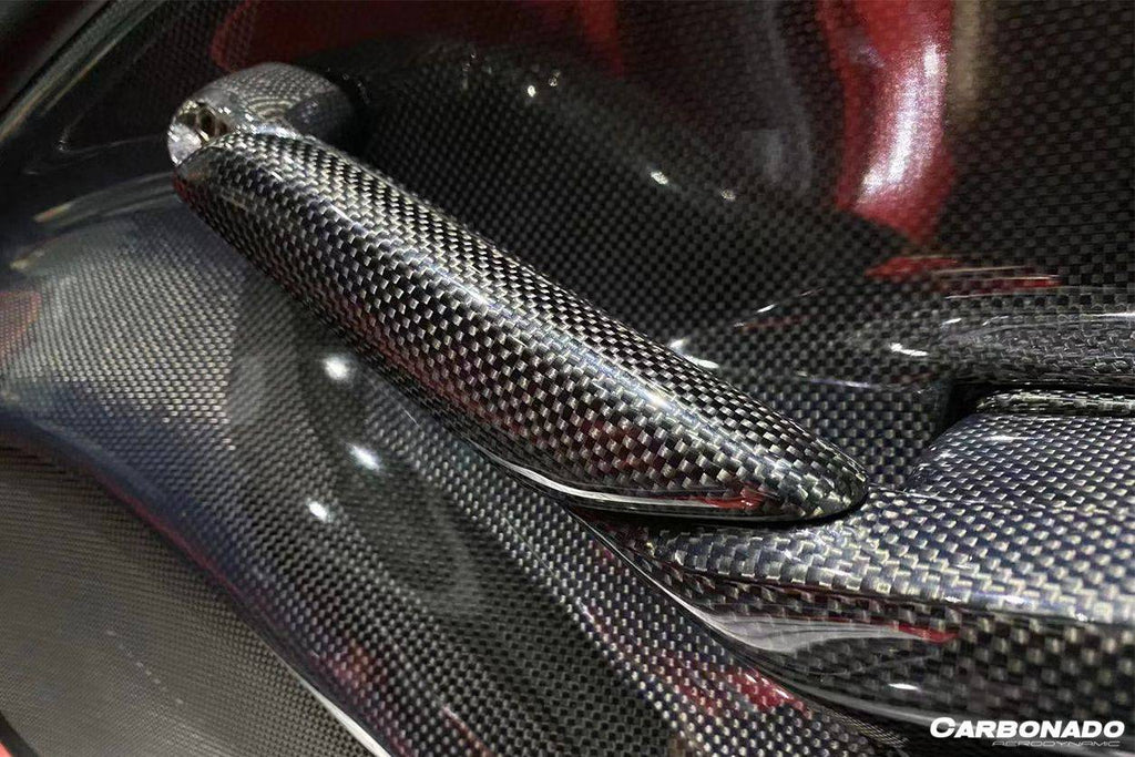 2015-2020 Ferrari 488 GTB Spyder OE Style Carbon Fiber Door Handle Interior - Carbonado Aero