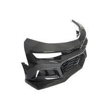 Load image into Gallery viewer, 2017-2025 Chevy Camaro ZL1 Black Panther 1PC Full Gloss Carbon Fiber Track Package Front Bumper Conversion