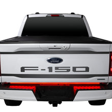 Load image into Gallery viewer, Putco 21-23 Ford F-150 60In Direct Fit Red Blade Kit Tailgate Bars w Factory LED Taillamps