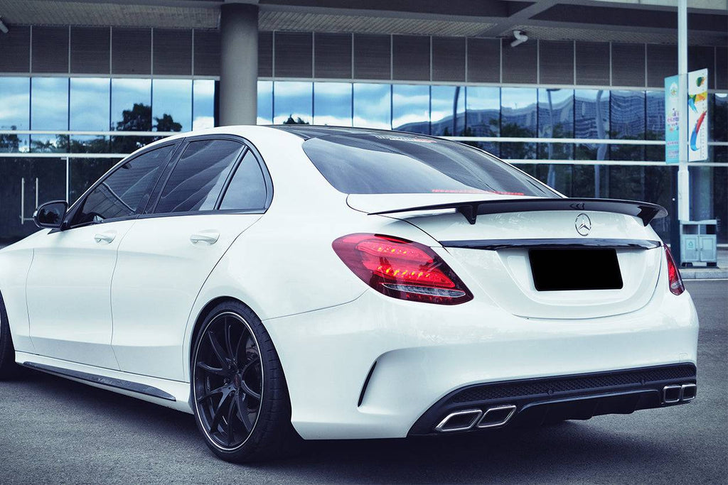 2015-2021 Mercedes Benz C-Class W205 Sedan RT-II Style Trunk Spoiler - Carbonado