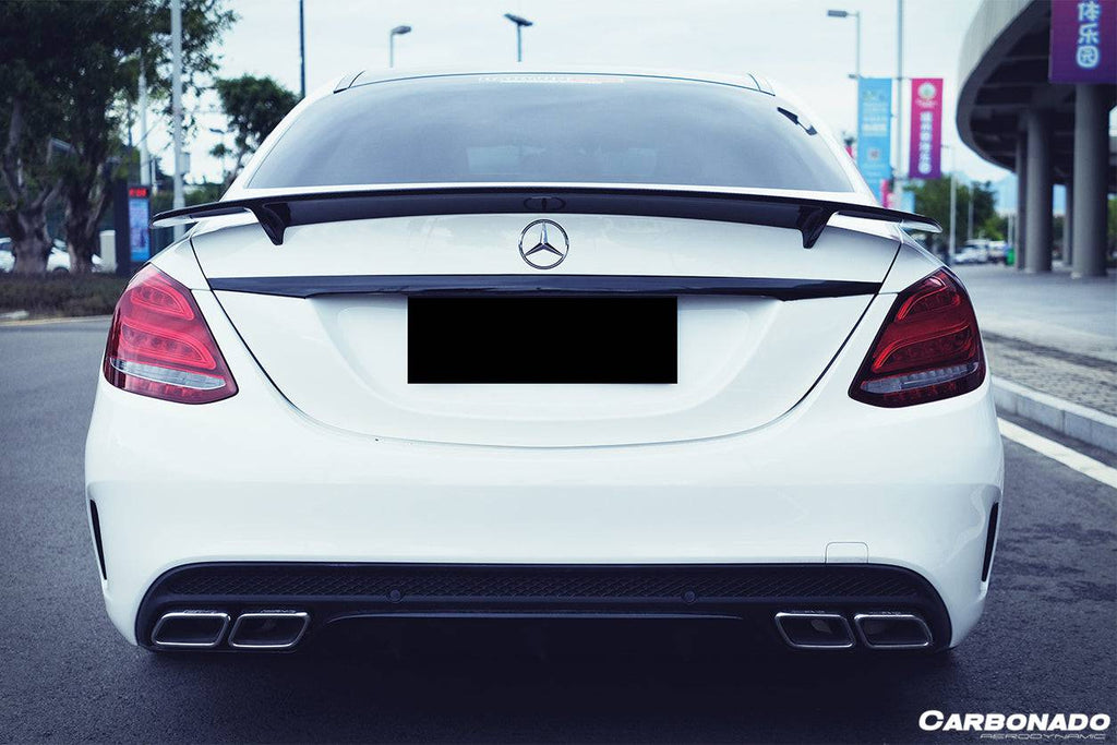 2015-2021 Mercedes Benz C-Class W205 Sedan RT-II Style Trunk Spoiler - Carbonado