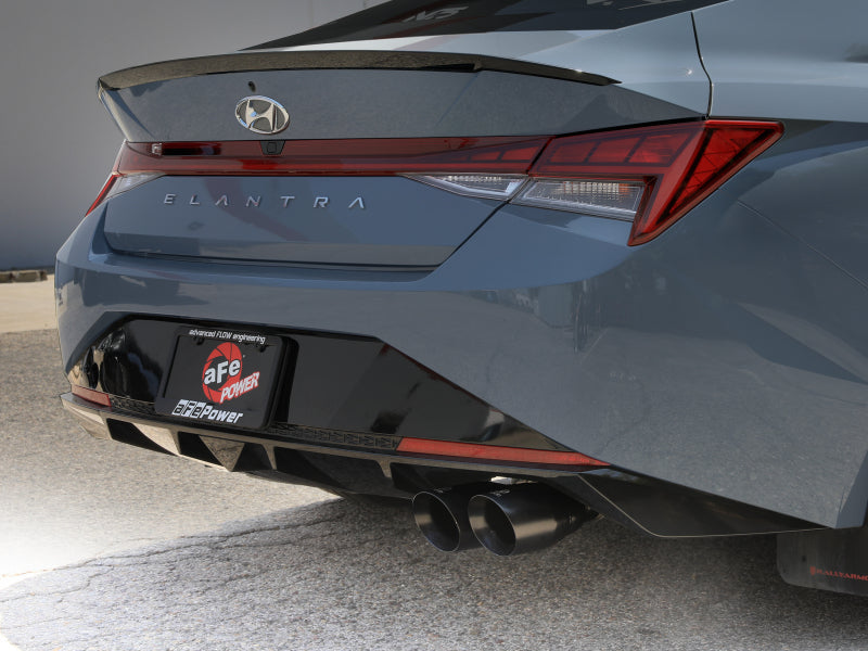 aFe Takeda Axle-Back Exhaust System Hyundai Elantra N Line 21-25 L4-1.6L- Black Tip
