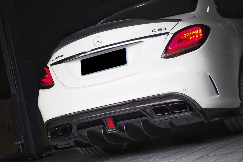 2015-2021 Mercedes Benz W205 C63/S AMG Sedan IMP Performance Carbon Fiber Rear Diffuser - DarwinPRO Aerodynamics