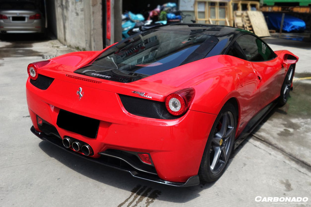 2010-2015 Ferrari 458 Coupe/Spyder AV Style Carbon Fiber Rear Lip Diffuser - Carbonado Aero