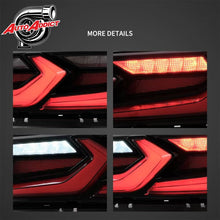Load image into Gallery viewer, 2014-2015 CHEVY CAMARO VELOX LED TAILLIGHTS GLOSS BLACK/RED LENS