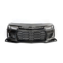 Load image into Gallery viewer, 2010-2015 Chevy Camaro Black Panther 1PC Full Gloss Carbon Fiber Track Package Front Bumper Conversion