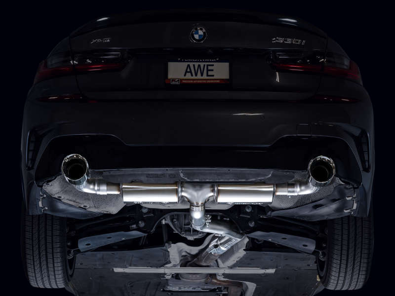 AWE Tuning 19-23 BMW 330i / 21-23 BMW 430i Base G2X Touring Axle-Back Exhaust - Chrome Silver
