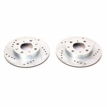 Load image into Gallery viewer, Power Stop 88-91 Honda CRX Front Evolution Drilled &amp; Slotted Rotors - Pair
