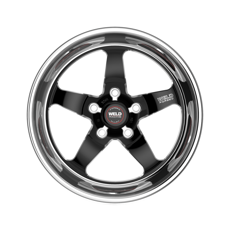 Weld S71 17x8 / 5x120.65 / 4.3 BS / 3.18 HB - Black Center - Polished Shell - Non-BL Wheel