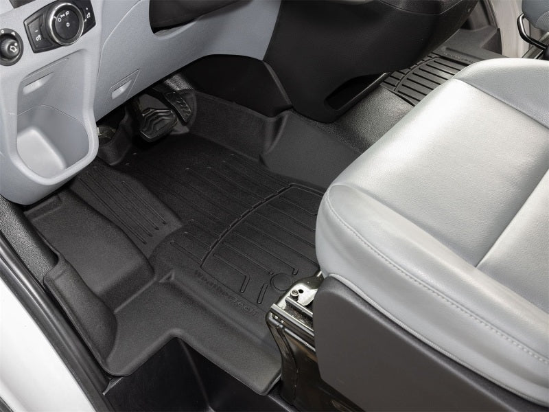 WeatherTech 15-19 Ford Transit 1st Row Front FloorLiner HP for Vinyl Floors - Black