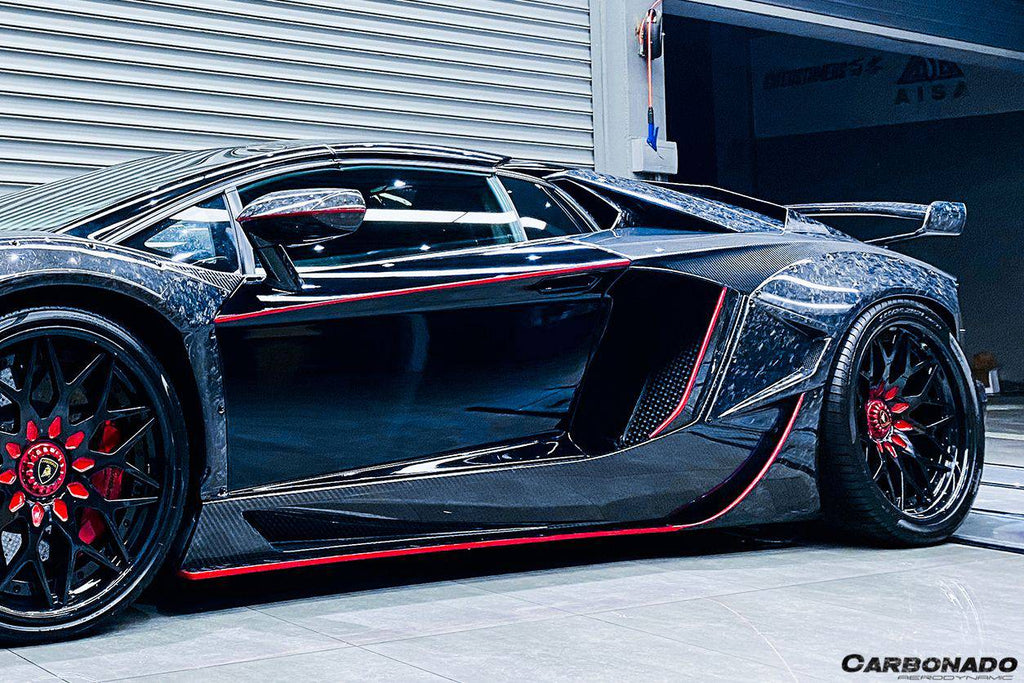 2011-2021 Lamborghini Aventador LP700 Coupe/Roadster OEM Style Dry Carbon Fiber Mirror Cover Replacement - Carbonado Aero