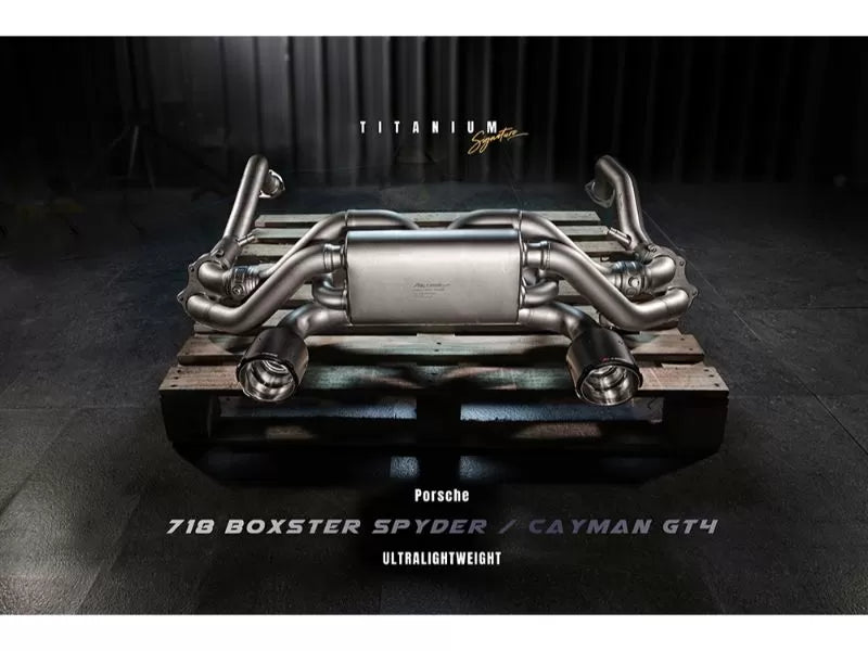 FI Exhaust Titanium Signature Series Valvetronic Muffler OPF Porsche 718 GT4 | Spyder OPF 2020+