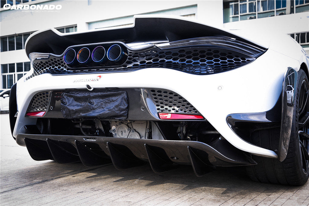 2017-2022 McLaren 720s 765LT-Style Rear Bumper and Wing - Carbonado