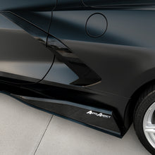 Load image into Gallery viewer, 2020-2024 Corvette C8 Stingray Evo Style Side Skirts Gloss Black Pair