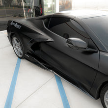 Load image into Gallery viewer, 2020-2024 Corvette C8 Stingray Evo Style Side Skirts Gloss Black Pair