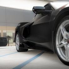 Load image into Gallery viewer, 2020-2024 Corvette C8 Stingray Evo Style Side Skirts Gloss Black Pair