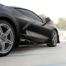 Load image into Gallery viewer, 2020-2024 Corvette C8 Stingray Evo Style Side Skirts Gloss Black Pair