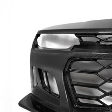 Load image into Gallery viewer, 2010-2015 Chevy Camaro Black Panther 1PC Full Gloss Carbon Fiber Track Package Front Bumper Conversion