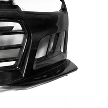 Load image into Gallery viewer, 2010-2015 Chevy Camaro Black Panther 1PC Full Gloss Carbon Fiber Track Package Front Bumper Conversion