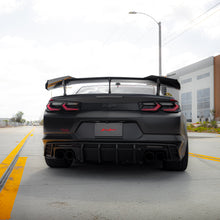 Load image into Gallery viewer, 2016-2025 Chevy Camaro Evo Style Shark Fins Rear Diffuser Quad/Single Tips SS/RS/LT &amp; ZL1 w/ Smoke Reflectors