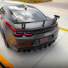 Load image into Gallery viewer, 2016-2025 Chevy Camaro Evo Style Shark Fins Rear Diffuser Quad/Single Tips SS/RS/LT &amp; ZL1 w/ Smoke Reflectors